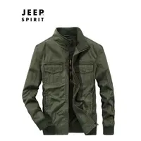 在飛比找ETMall東森購物網優惠-JEEP SPIRIT立領全棉寬松夾克