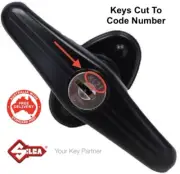 Key Cut For BAUER T Handles to code Fits ARB Flexiglass Ute Canopy Lock Key -YA4