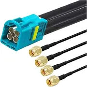 1Pcs Replacement 4-in-1 Mini Fakra Male/Female to 4 * SMA Male/Female Connector RG174 Coaxial Cable(Mini F to 4 Male,15M)