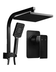 Cefito 8'' Rain Shower Head Set Handheld Square High Pressure Mixer Tap Black