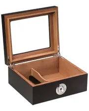 Bey-Berk Espresso Wood Cigar Humidor with Spanish Cedar Lining
