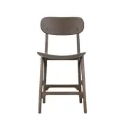 Boraam Solvang Wood Counter Stool in Carbonite/Dark brown Finish