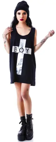 [Long Clothing] x BOY London Boy Cross Oversized Tank