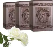 Cremation Urns for Human Ashes Adult Male Female, Wooden Tree of Life Urns Box a