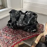 Petote Designer Dog Cat Bag Carrier Patent Leather Large