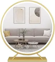 Tabletop Mirror Desktop Led Makeup Mirror with Lights Girls Bedroom Smart Dresser Large Mirror Wind Home Makeup Mirror Standing Vanity Mirror(30CM)