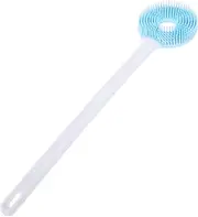 SHERCHPRY Long Handle Silicone Back Scrubber with Soft Bristles Exfoliating Bath Brush and for Men and Versatile Shower Tool for Gentle Cleansing and Relaxation