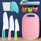 9 Pcs Kid Safe Knives Cooking SetMontessori Kitchen Tools for Toddlers Kids Co