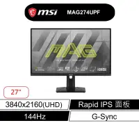 在飛比找蝦皮商城優惠-msi 微星 MAG274UPF 平面 電競螢幕 27型/1