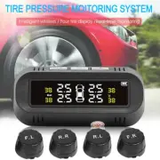System Monitoring Wireless Tyre Pressure TPMS Solar 4 Sensors Car Tire Monitor