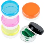 Small Pill Organizer Box, 5 Pcs Travel Pill Case Holder Portable Daily Mini P...