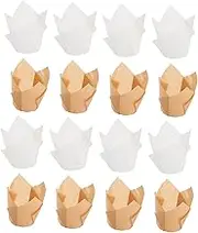 ifundom Tulip Shape Cupcake Cases 100pcs Baking Cups Muffin Liner Simple Design for Baking Treats