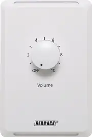Redback Volume Control 10W 100V Line Clipsal Pro - Vertical White