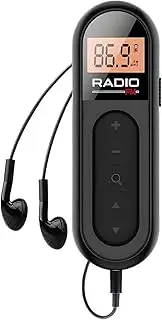 SUIOPPYUW ABS Portable Battery Radio Bluetooth Radio Outdoor Portable Rechargeable Radio LCD Display Portable Radio Rechargeable, A