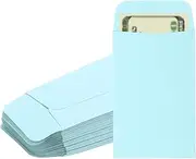 uxcell Money Envelope, 50 Pack 3.5" x 2.2" Cash Envelopes Money Holder Bags Budgeting Saving Challenge Letter for Gift Coins Checks Tickets Jewelry Passport Card, Light Blue