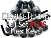 Ibanez Saddle Intonation & Locking Nut Screws Set Black - PLUS Hex / Allen Keys!
