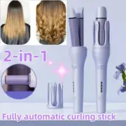 2In1 Negative-ion Hair Straightener Brush Curling Salon Styling Comb Ceramic
