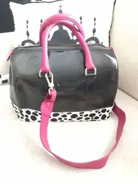 在飛比找旋轉拍賣優惠-正品二手限量 FURLA pvc candy bag 兩用透