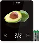 Ataller Digital Food Scale, Tempered Glass Panel, 10Kg/22lb Capacity, Kitchen...