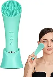 Facial Cleansing Brush, Rechargeable Facial Scrub Brush, Waterproof Skin Cleansing Brush, Portable Electric Massage Device, 2-in-1 Facial Brush, Electric Facial Scrubber,