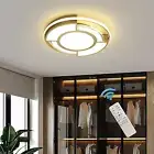 30W Dimmable Ceiling Light Fixture, Gold Modern Led Ceiling Light Flush Mounted