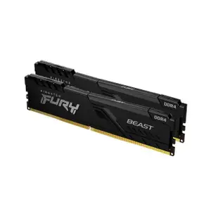 【Kingston 金士頓】FURY Beast DDR4 3600 16GB (8GB x2) PC 記憶體 黑 (KF436C17BBK2/16) *超頻