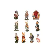 10pc Animal Characters Home/Garden/Patio Figurine Rabbit/Goose/Frog Decor Set