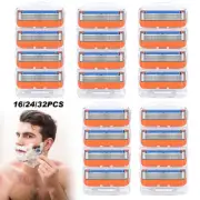 16-32 PCS 5 Proglide Shaving Razor Blades Refills Compatible for Gillette Fusion