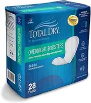 TotalDry Ultimate Boost Ups Overnight Incontinence Pads for Women & Men – FSA HSA Approved Adult Incontinence Pads for Disposable Garments – Contour-Shaped Bladder Control 140 Count