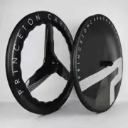 700C TT Time Trial Road Track Bicycle Front Wave 3 Spoke Rear Disc Wheelset