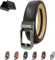 [Generic] Vitello Belt,1.22" Mens Ratchet Dress Belt with One Click Buckle