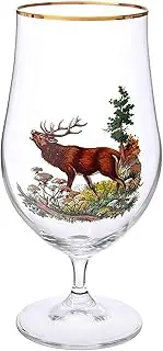 Beer Glass, Classic Craft Goblet, Premium Tumbler, Pub, Unique Design Beer Glass, Dishwasher Safe (Elk)