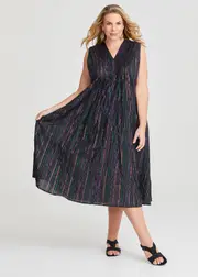 [TS] Taking Shape Fiesta Sleeveless Maxi Dress Size 10 in Sparkle Stripe - Plus Size Women's Clothing Sparkle Stripe