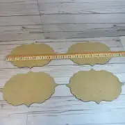 Set Of 4 Bracket Frame Laser Cut Out Real Wood Shape Craft Supply 12”x 8” (1/8”)
