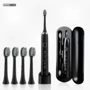 Sarmocare S100 Sonic Electric Toothbrush with 8 Replacement Brush Heads for Teeth Whitening and Deep Cleaning white 506B