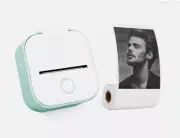 Phomemo Mini Pocket Thermal Printer Wireless Bluetooth T02 Green Printer Photo