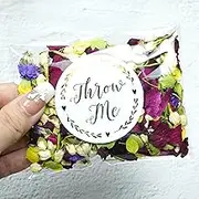 RainbowPana 12 Pack Biodegradable Confetti, Dried Flower Petals for Weddings, Send Off and Exit Ideas