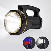 GEPROSMA Torch Led Super Bright Rechargeable with Lantern, Powerful Big Spotlight Flashlight High 10000 Lumens, Large Battery 10000mah,High Power Long Range Torch Handheld with Handle Strap