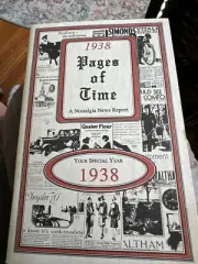 1938 Pages of Time A Nostalgia News Report Junk Journal Ephemera Birthday Gift