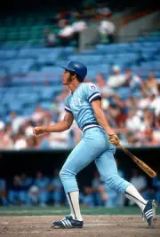Amos Otis Kansas City Royals bats v the Baltimore Orioles at an Ma- Old Photo 4