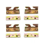 Bed Frame Connector Bracket, Hinges, Rail Brackets - 3.1" Double Hooks, Heavy
