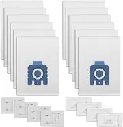 Generic Clean Bags Compatible with Henry Hoover Miele GN Vacuum Bags Set of 12 - for Classic C1 Complete C2 Complete C3 S2 S5 S8 S400 Series with 4 Motor Protection Filter 4 Exhaust Filter