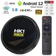 HK1 RBOX H8 Android 12.0 TV BOX Quad Core 6K 5G WIFI Media Streamer Player S6R0