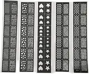 Nail Art Stencils Plates Hollow Out Different Patterns Decals Stamping Stencil Plates for DIY Home Nail Design