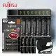 日本 Fujitsu 低自放電4號900mAh充電電池組(4號8入+智慧型八槽USB電池充電器+送電池盒)