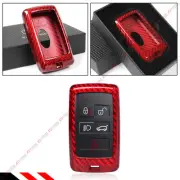PREMIUM RED CARBON FIBER KEY CASE COVER FOR 2018-19 LAND RANGE ROVER NEW KEY FOB
