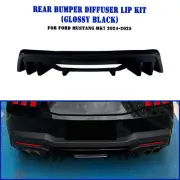 Car Gloss Black Rear Bumper Diffuser Lip Kit For Ford Mustang MK7 2024-2025 (for: Ford)