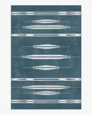 200' x 290' | Machine Washable Runner Rug | Kid & Pet Friendly | Indoor Rug | Raye Indigo & Ivory Rug | Ruggable