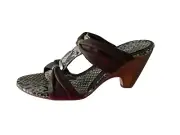 NIB AQUATALIA by Marvin K. Italy 8.5 B shoes slides wedges sandals heels snake