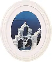 Homoyoyo 10 Vintage Photo Frame Acrylic Picture Frame Beach Glass Decor Oval Wood Picture Frame Picture Frame Ornaments Vintage Frames Glass Photo Frames 4X Bamboo White Round Frame Classic